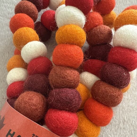Trader Joe’s Handcrafted Felted Wool Garland Fall Thanksgiving Colors 9Ft - Picture 4 of 6
